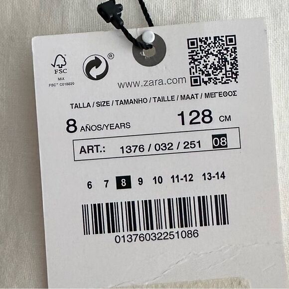 ZARA Kids | Oyster White | PLEATED LINEN PANTS - Picture 5 of 5